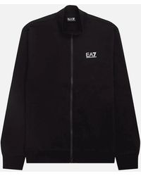 EA7 - Full Zip Cotton Sweatshirt - Lyst