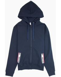 Moschino - Underwear Pocket Tape Logo Hoody Dark - Lyst
