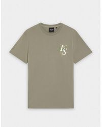 Lyle & Scott - Lyle & Scott Dandelion Script Graphic T-Shirt - Lyst