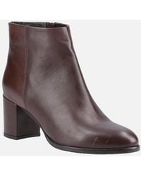 Hush Puppies - Claridy Leather Heeled Ankle Boots - Lyst