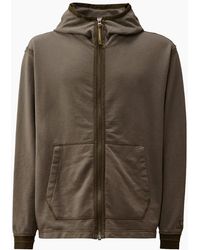 C.P. Company - Diagonal Fleece Zip Hoodie - Lyst