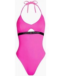 Tommy Hilfiger - Cut Out Detail One-Piece Swimsuit, Glo - Lyst