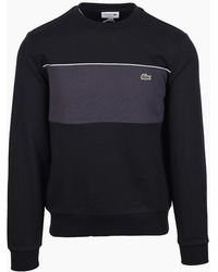 Lacoste - Crewneck Sweatshirt Blackbird/Grape - Lyst