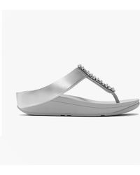 Fitflop - Fino Pearls And Crystal Toe-Post Sandals - Lyst