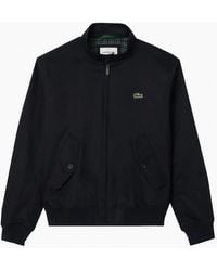 Lacoste - Water Repellent Twill Harrington Jacket - Lyst