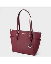 Michael Kors - Zip Tote Saffiano Leather Handbag Dark Cherry - Lyst