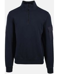 Ma Strum - Half Zip Logo Sweat Ink - Lyst