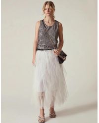 James Lakeland - Tulle Ruffle Midi Skirt - Lyst