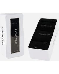 Calvin Klein - 3-Pack Allover Logo Socks Gift Tin - Lyst