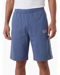 EA7 - Tape Logo Shorts - Lyst