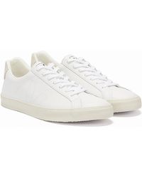 Veja - Esplar Logo-embossed Low-top Leather And Canvas Trainers - Lyst