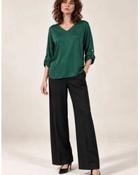 James Lakeland - Satin V-Neck Blouse - Lyst