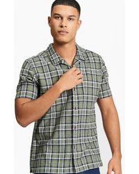 Ben Sherman - Short Sleeve Textured Check Shirt - Lyst