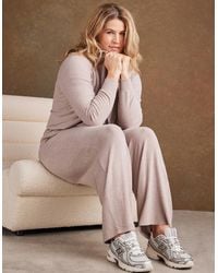 Live Unlimited London - Oatmeal Supersoft Trouser - Lyst