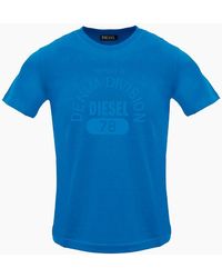 DIESEL - Monotone Property Of Denim Division Logo Sapphire T-Shirt - Lyst