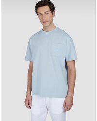 Paul & Shark - Aqua Touch Cotton T-Shirt With Shark Embroidery - Lyst