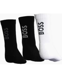 BOSS - 3-Pack Ribbed Bamboo Sports Socks - Lyst