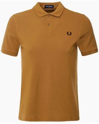 Fred Perry - Classic Dark Caramel Polo Shirt - Lyst