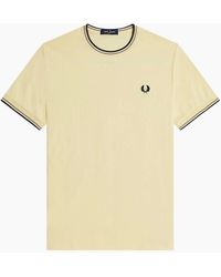 Fred Perry - Twin Tipped T Shirt Crew Neck Short Sleeve Summer Tee - Lyst