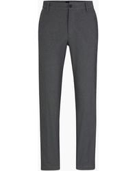 BOSS - Kane Solid Patterned Straight Trousers - Lyst