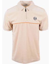 Sergio Tacchini - Cardona Velour Zip Polo Sandshell/ Pepper - Lyst