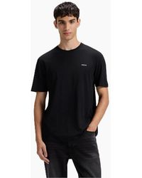 BOSS - Ribbed Collar Short Sleeve Polo Shirt - Lyst