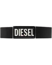DIESEL - B-Glossy Plaque Leather Belt - Lyst
