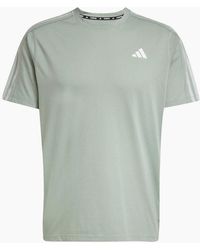 adidas - Own The Run 3-Stripes T-Shirt - Lyst