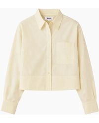Ro&zo - Buttermilk Cotton Poplin Cropped Shirt - Lyst