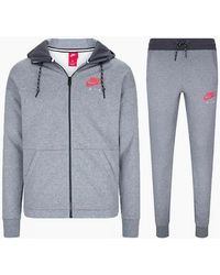 Nike - Air Full Zip Fleece Hooded Tracksuit - Lyst