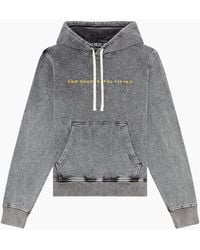 DIESEL - Simple Logo Faded Hoodie - Lyst