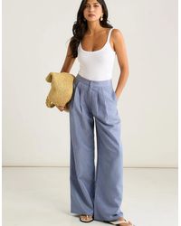 Gini London - Wide Leg Pleat Front Formal Trousers - Lyst