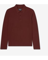 Oliver Sweeney - Long Sleeve Cotton Pique Polo Shirt - Lyst
