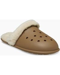 Crocs™ - Classic Fuzz Scuff Thermoplastic Sepia Slippers - Lyst