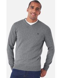 Crew - Organic Cotton V Neck Sweatshirt - Lyst