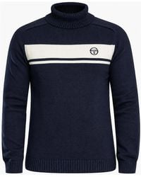 Sergio Tacchini - Damarindo Knitted Turtle Neck Jumper Gardenia/Maritime - Lyst