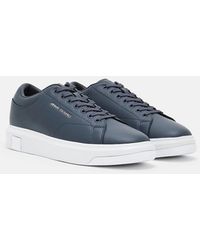 ARMANI EXCHANGE - Leather Sneakers - Lyst