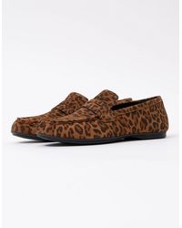 Fitflop - Delicato Suede Leopard Loafers - Lyst