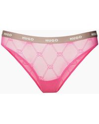 BOSS - Sporty Logo Lace Brief, Bright - Lyst