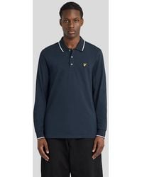 Lyle & Scott - Tipped Long Sleeve Polo Shirt - Lyst