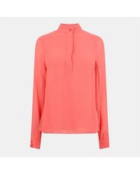 Ted Baker - Relaxed Fit Band Collar Long Sleeve Cuff Shirt - Lyst