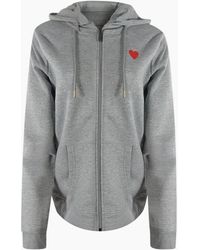 Love Moschino - Small Heart Logo Zip Hoodie - Lyst