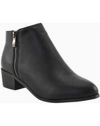 XY London - Ladies Alberto Zip Low Block Heel Ankle Boots - Lyst