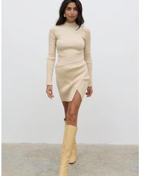 Pretty Lavish - Lakelyn Wrap Mini Knit Skirt - Lyst