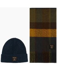Barbour - Westerdale Beanie & Scarf Set - Lyst
