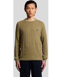 Lyle & Scott - Linen Blend Ribbed Crew Neck Jumper - Lyst