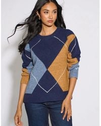 Gini London - Argyle Long Sleeves Jumper - Lyst