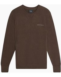 Lyle & Scott - Crew Neck Ribbed Collar Long Sleeve Sweater - Lyst