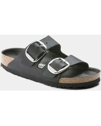 Birkenstock Arizona - Big Buckle Oiled Leather Sandals - Lyst