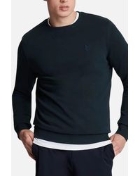 Lyle & Scott - Lyle & Scott Ml2255Ton Tonal Eagle Crew Neck Knitted Jumper Sweatshirt Top - Lyst